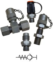 2103-12-12.00  MINIMESS 1620 test point x DKO 12S Tee adapter, 630 bar. With metal cap and NBR sealing.
