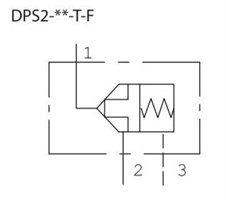 Logic element pilot to close, DPS2-20-T-F-0, Cavity: C-20-3S, Capacity: 303 l/min,  Crack Pressure: 5.5bar
