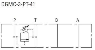 Relief valve DGMC 3 PT BW 41, NG6 / Cetop 3, 60l/m, 3-100 Bar