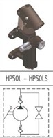 HP 50LS|Hand pump with feet for horizontal mounting with Bellows/Double check/Shut off lever - 33ccm/250bar