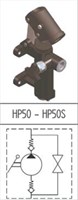 HP 50S|Hand pump with feet for horizontal mounting with Bellows/Double check/Shut off valve|- 33ccm/250bar