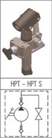 HPT S 12|Hand pump for tank mounting with Bellows/Double check/Shut off valve - 12ccm/320bar