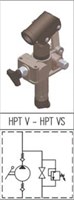 HPT VS 12|Hand pump for tank mounting with Bellows/Double check/Shut off valve/Relief - 12ccm/320bar