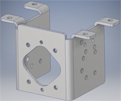 Valve Bracket, 5mm Alu 5754 H111, for NG6 subplates, Sun and SG1 Valves. Wall or panel mounting.